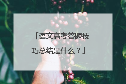 语文高考答题技巧总结是什么?