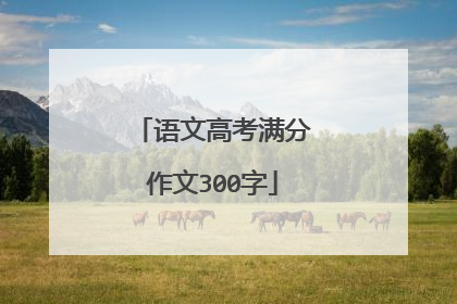 语文高考满分作文300字