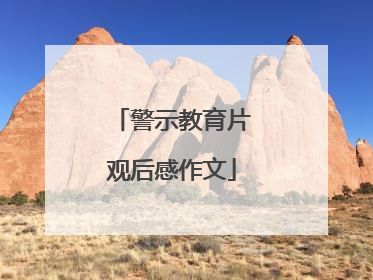 警示教育片观后感作文