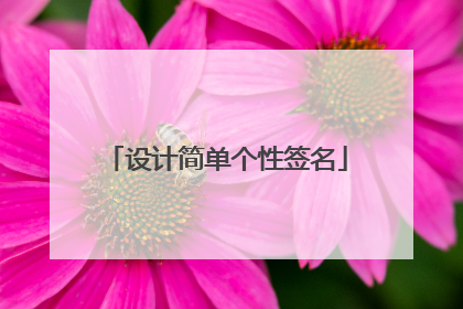 设计简单个性签名