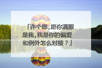许个愿,愿你满眼是我,我是你的偏爱和例外怎么对接？