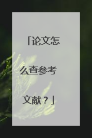 论文怎么查参考文献?