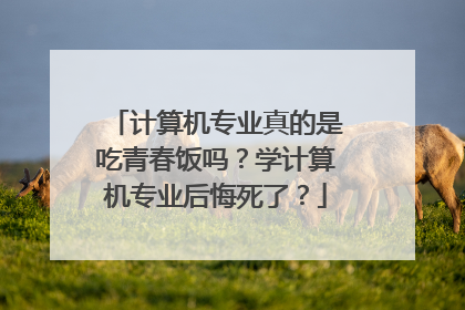 计算机专业真的是吃青春饭吗？学计算机专业后悔死了？