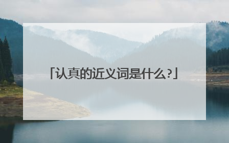 认真的近义词是什么?