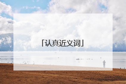 认真近义词
