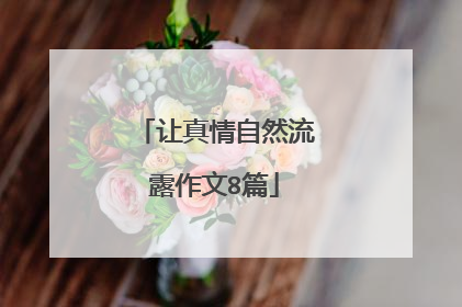 让真情自然流露作文8篇