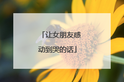 让女朋友感动到哭的话