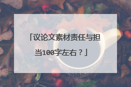 议论文素材责任与担当100字左右？