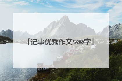 记事优秀作文500字