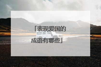 表现爱国的成语有哪些