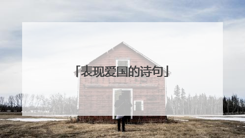 表现爱国的诗句