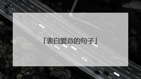 表白爱意的句子