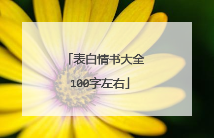 表白情书大全100字左右