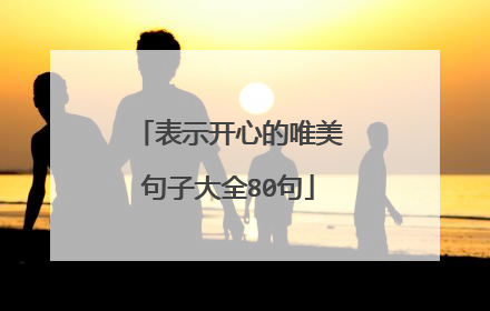表示开心的唯美句子大全80句