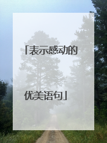 表示感动的优美语句