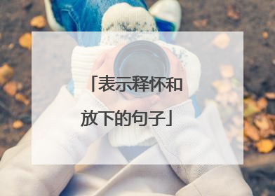 表示释怀和放下的句子