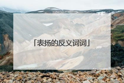 表扬的反义词词