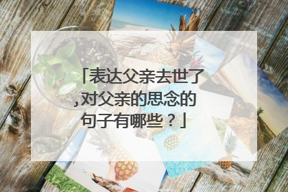 表达父亲去世了,对父亲的思念的句子有哪些？