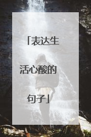 表达生活心酸的句子