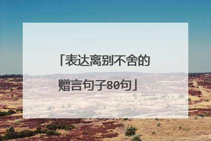 表达离别不舍的赠言句子80句