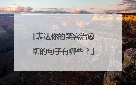表达你的笑容治愈一切的句子有哪些?