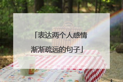 表达两个人感情渐渐疏远的句子