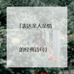 表达亲人亲情的经典诗句