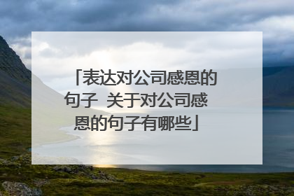表达对公司感恩的句子 关于对公司感恩的句子有哪些