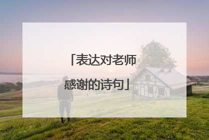 表达对老师感谢的诗句