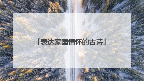 表达家国情怀的古诗