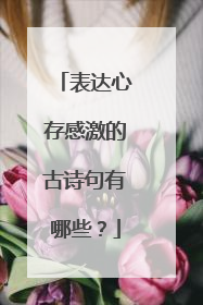 表达心存感激的古诗句有哪些？