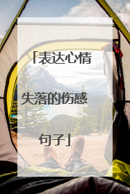 表达心情失落的伤感句子