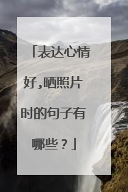 表达心情好,晒照片时的句子有哪些？