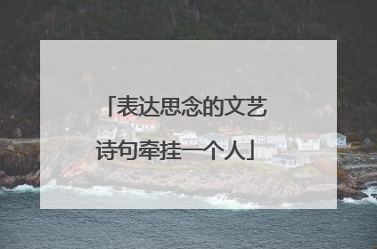 表达思念的文艺诗句牵挂一个人