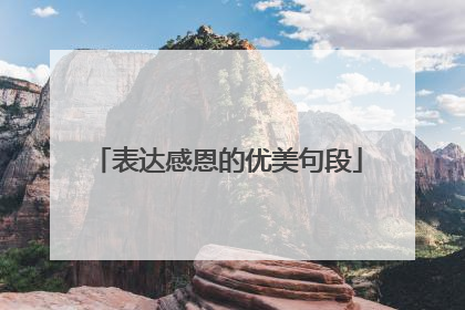表达感恩的优美句段
