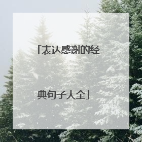 表达感谢的经典句子大全