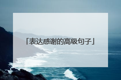 表达感谢的高级句子