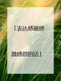 表达感谢感激感恩的话