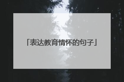 表达教育情怀的句子