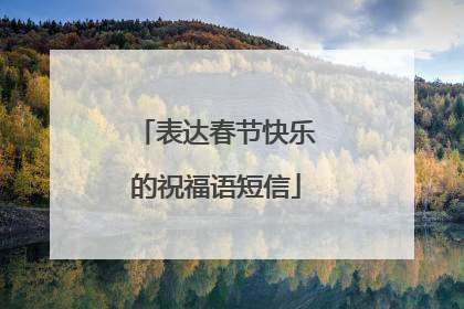 表达春节快乐的祝福语短信