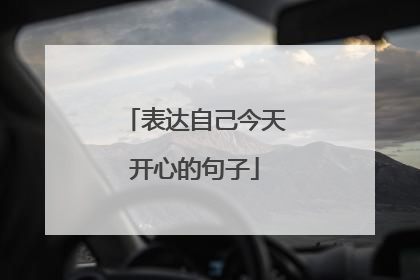 表达自己今天开心的句子
