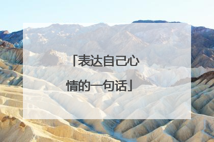 表达自己心情的一句话