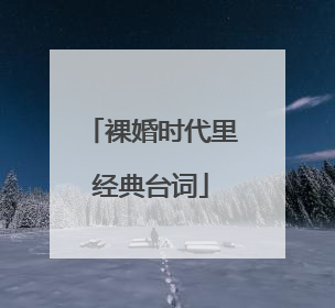 裸婚时代里经典台词