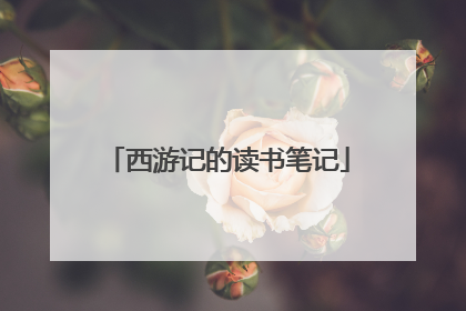 西游记的读书笔记