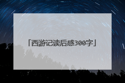 西游记读后感300字