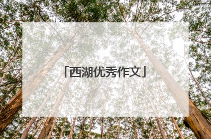 西湖优秀作文