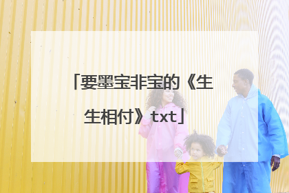 要墨宝非宝的《生生相付》txt