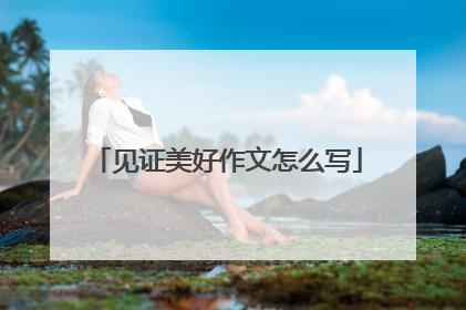 见证美好作文怎么写