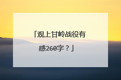 观上甘岭战役有感260字？