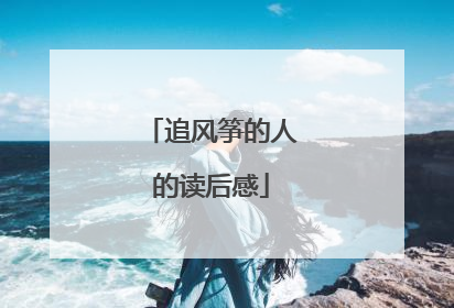 追风筝的人的读后感